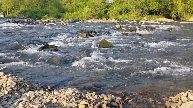 Badebereich beim Aggerwehr